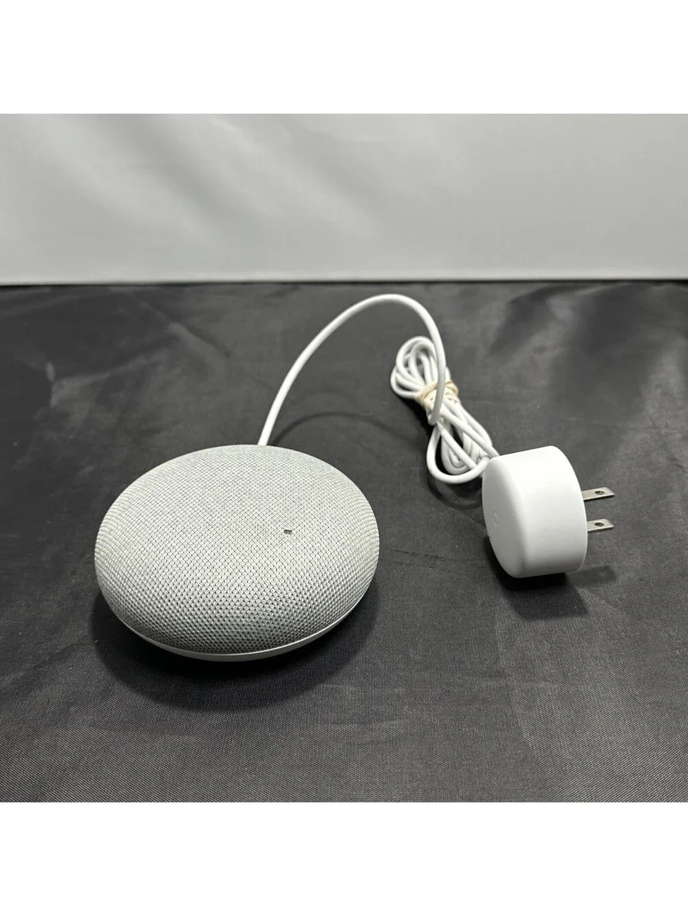 Google Home Mini Smart Speaker H0A 1st Gen w/ Power Adapter - Chalk